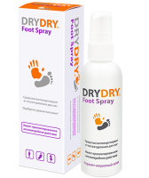 Спрей для ног от обильного потовыделения Dry Dry Foot Spray, обладает охлаждающим эффектом, универсальный, объем 100мл