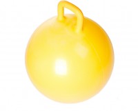 Мяч гимнастический Vega-308 с ручкой диаметром 50см и нагрузкой до 300кг с насосом в комплекте, желтый