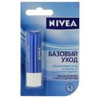 Бальзам для губ Нивея / Nivea базовый уход, увлажняет, смягчает, восстанавливает, защищает от шелушения, 4,8г