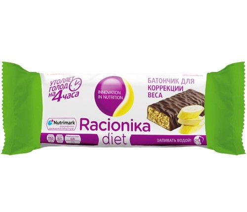 Батончик Рационика диет для коррекции веса банановый, повышеная ...