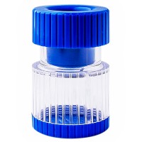 Контейнер с крышкой для хранения лекарств, 3 части, 2 ячейки, из полипропилена, габариты 8 х 5см, цвет синий, 11059