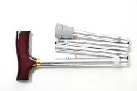Трость Valentine 10121 телескопическая (82—92см) складная с Т-образной деревянной ручкой