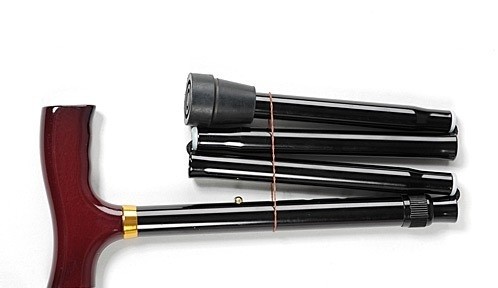 Трость Valentine 10121 телескопическая (82—92см) складная с Т-образной деревянной ручкой