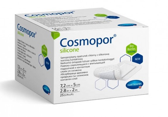 Cosmopor® silicone/ Кocмoпop силикон, 7,2х5см, 25 шт.