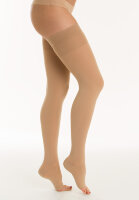 Чулки Relaxsan Medicale Classic 1-го класса компрессии непрозрачные с открытым носком прочные телесного цвета, M1470А