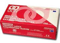 Перчатки латексные OON Premium смотровые неопудренные двойного хлоринирования, текстурированные, 100шт, 40