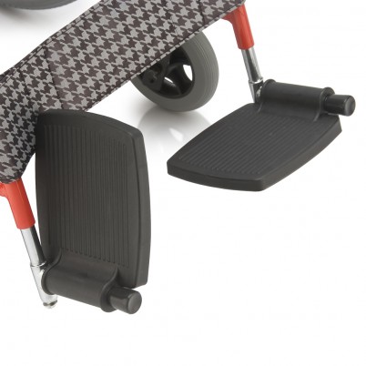 Кресло–коляска Armed FS872LH инвалидная с шириной сиденья 35см, шины пневматические, нагрузка до 75кг, красное