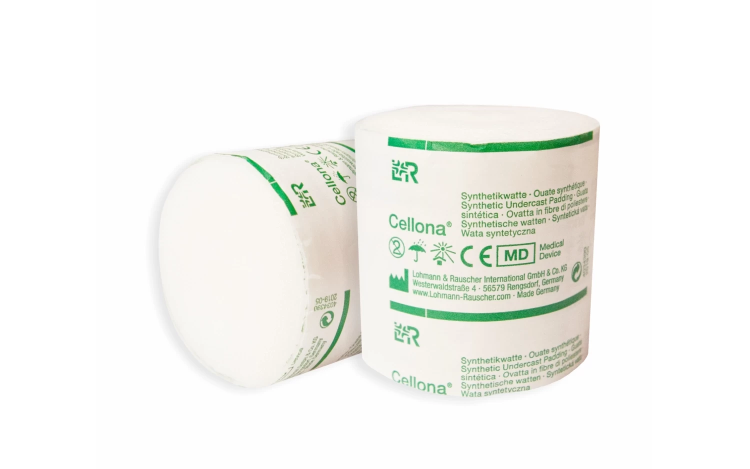 Вата синтетическая Целлона под гипс в рулоне в индивидуальной бумажной упаковке, 6см х 3м, 10692