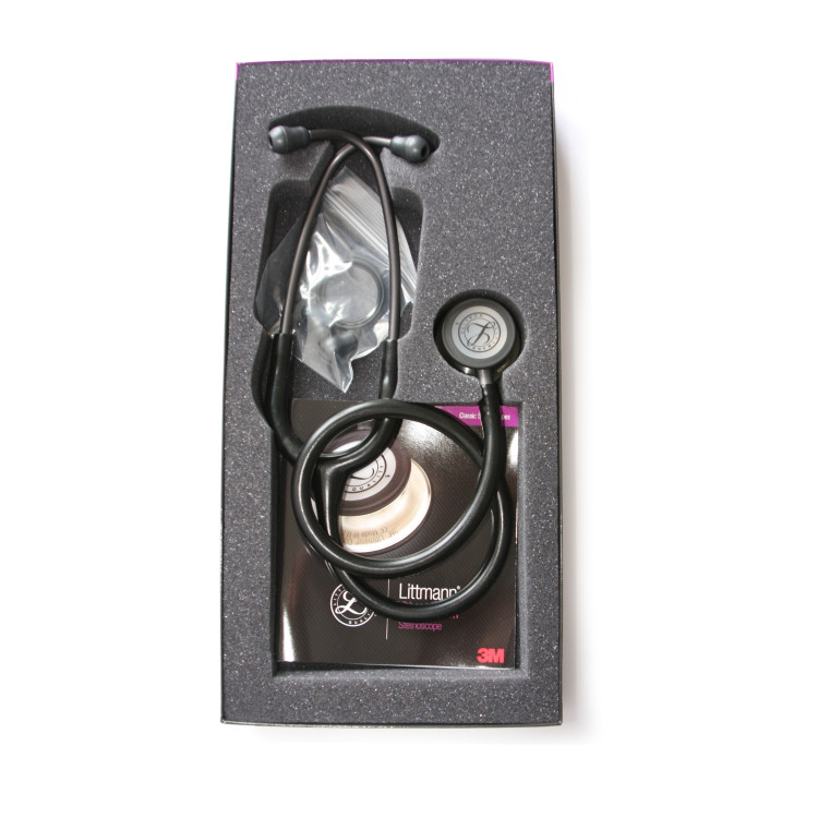 Стетоскоп Littmann Classic III двусторонняя головка дымчатого цвета высокой чувствительности и черной трубкой 69см, 5811