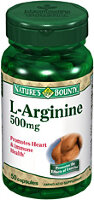 L-аргинин Nature's bounty улучшает кровообращение, увеличивает половое в, 500мг, 50шт