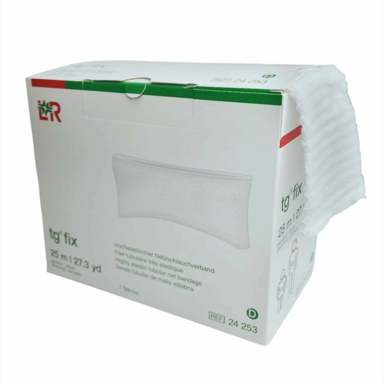 Бинт Tg-fix (Тг-фикс) трубчатый подкладочный специальный к повязкам гипсовым, размер D, рулон 25м, 24253
