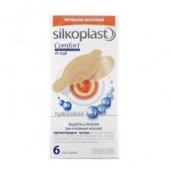 Пластырь Silkoplast / Силкопласт, гидроколлоидный, прозрачный, защита и влажных мозолей и ран, 6 шт.