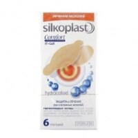 Пластырь Silkoplast / Силкопласт, гидроколлоидный, прозрачный, защита и влажных мозолей и ран, 6 шт.