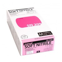 Перчатки медицинские смотровые Manual Soft SN209 нитриловые, нестерильные, неопудренные, р. L (8-9), 100 шт.