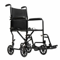 Кресло-каталка Ortonica Base 105 со складной рамой и спинкой, съемными откидными подножками и тормозом для задних колес, литые колеса