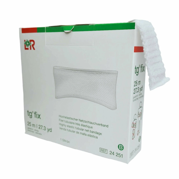 Бинт Tg-fix (Тг-фикс) трубчатый подкладочный специальный к повязкам гипсовым, размер В, рулон 25м, 24251
