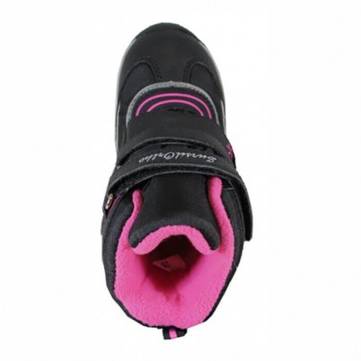 Ботинки ортопедические Сурсил-Орто для девочек зимние со съемной стелькой и жестким задником, черно-розовые, А45-108