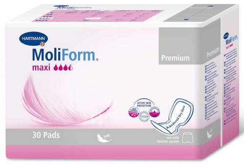 Прокладки урологические МолиФорм Премиум Макси (MoliForm Premium maxi) впитываемостью 3.5 капли, 30 шт, 168719