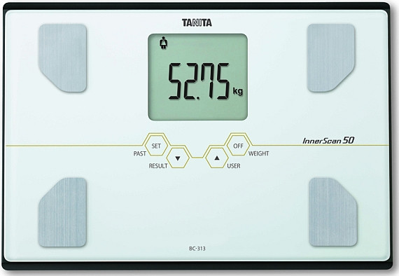 Весы Tanita BC-313 компактные тонкие анализаторы состава тела с сенсорными кнопками, до 150кг