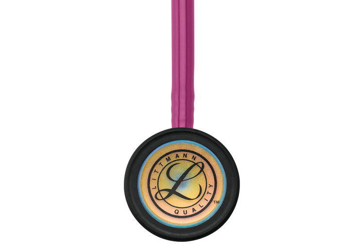 Стетоскоп Littmann Classic III с малиновой трубкой 69см и акустической головкой цвета радуги, 5806
