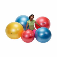 Гимнастический мяч - фитбол Orto улучшает тонус и увеличивает силу мышц с системой антиразрыв, цвет красный, Bodyboll85