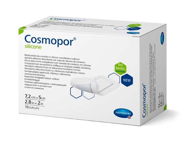 Cosmopor® silicone/ Кocмoпop силикон, 7,2х5см, 10 шт.