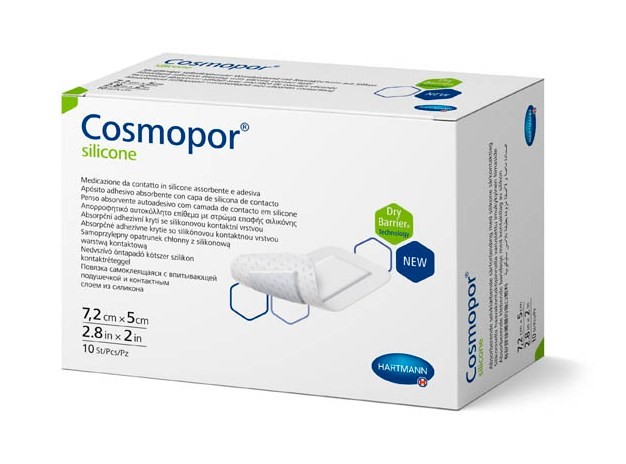 Cosmopor® silicone/ Кocмoпop силикон, 7,2х5см, 10 шт.