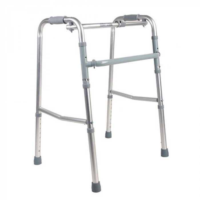 Ходунки складные однокнопочные Ergoforce, регулируемая высота 75,5-93,5 см, E 2221 (E 0002)