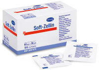 Тампоны спиртовые Soft-Zellin из нетканого материала в индивидуальной упаковке, 60х30мм, 100шт, 999979