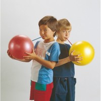 Гимнастический мяч Orto с трубкой для профилактики и дыхательной системы детей с 3х лет, диаметр 25см, OverBall