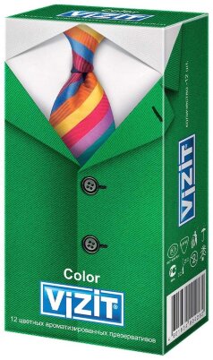 Презервативы VIZIT Color Цветные ароматизированные 12 шт 
