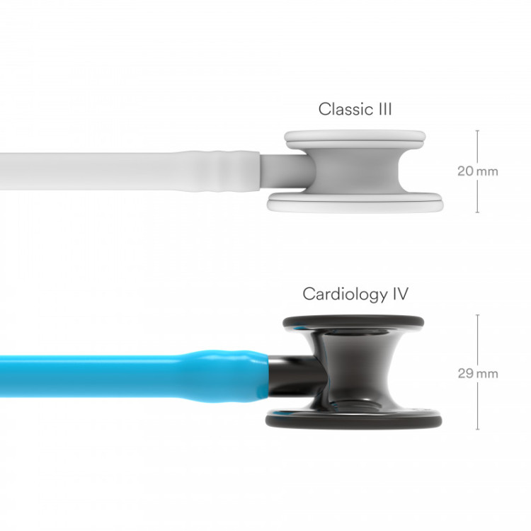 Стетоскоп Littmann Cardiology IV с бирюзовой трубкой, длиной 69 см, акустическая головка дымчатая, 6171