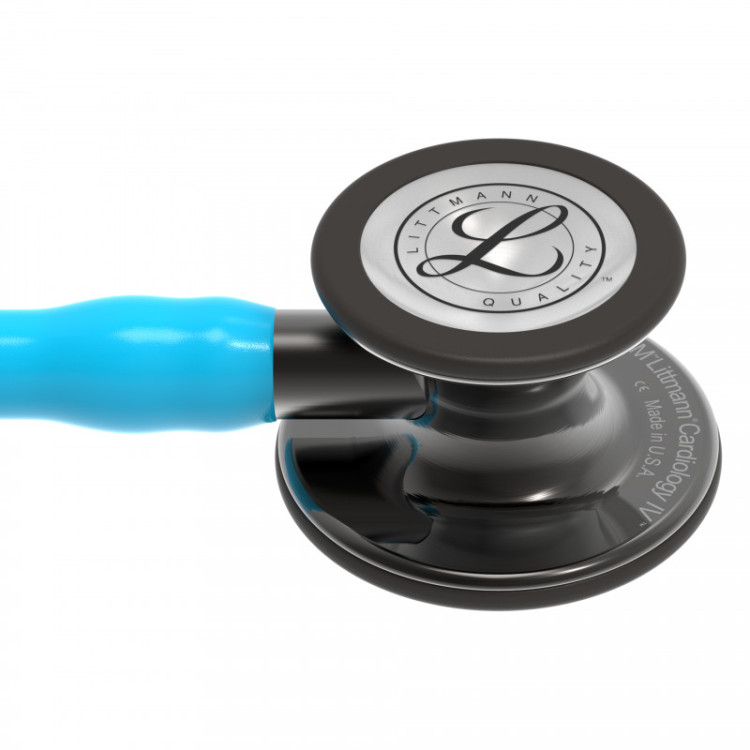 Стетоскоп Littmann Cardiology IV с бирюзовой трубкой, длиной 69 см, акустическая головка дымчатая, 6171