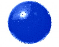 Мяч гимнастический Vega-602 игольчатый с системой антивзрыв диаметром 65см, синий, насос в комплекте