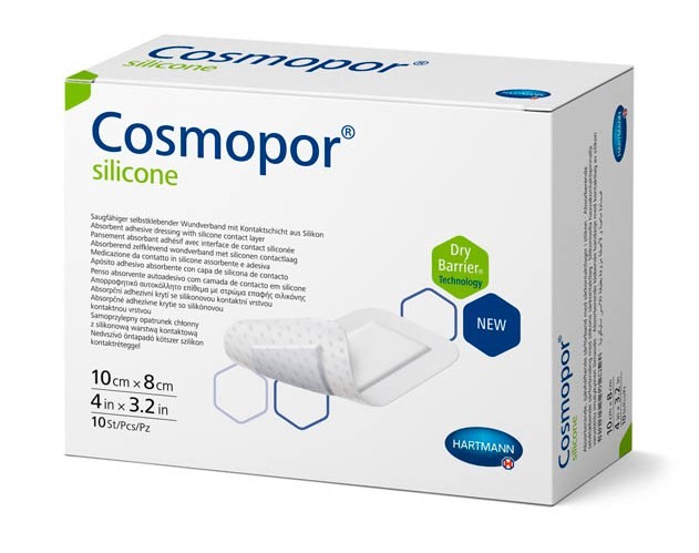 Cosmopor® silicone/ Кocмoпop силикон, 10х8см, 10 шт.