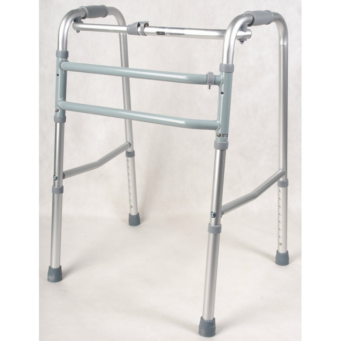 Ходунки складные однокнопочные Ergoforce, усиленные, регулируемая высота 75,5-93,5 см, E 2222