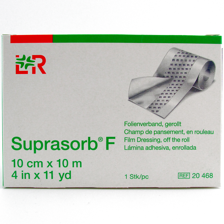Повязка медицинская пленочная прозрачная Супрасорб Ф (Suprasorb F), в рулоне, нестерильная 10 см х 10 м, 20468