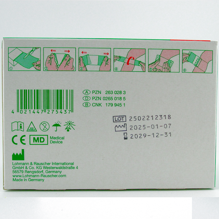 Повязка медицинская пленочная прозрачная Супрасорб Ф (Suprasorb F), в рулоне, нестерильная 10 см х 10 м, 20468