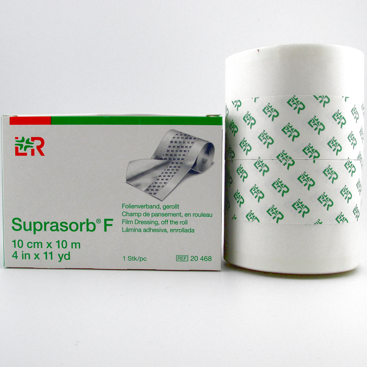 Повязка медицинская пленочная прозрачная Супрасорб Ф (Suprasorb F), в рулоне, нестерильная 10 см х 10 м, 20468