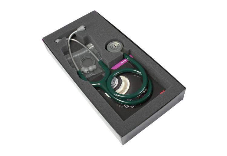 Стетоскоп Littmann Classic III двусторонняя головка высокой чувствительности, трубка темно-зеленая 69см, 5624