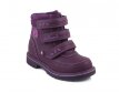 Ботинки Сурсил-Орто зимние для девочки ортопедические с натуральным мехом, профилактические фиолетовые, A45-014