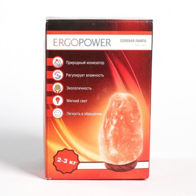 Солевая лампа EgroPower для улучшения микроклимата помещений и защиты от вредных микроорганизмов, масса 2-3кг, ER-501