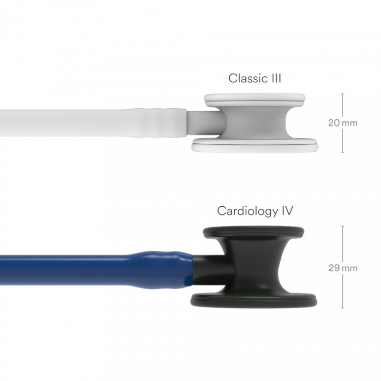 Стетоскоп Littmann Cardiology IV с темно-синей трубкой, длиной 69 см, акустическая головка черная, 6168