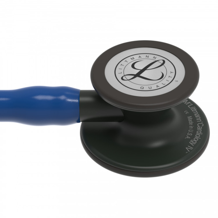 Стетоскоп Littmann Cardiology IV с темно-синей трубкой, длиной 69 см, акустическая головка черная, 6168