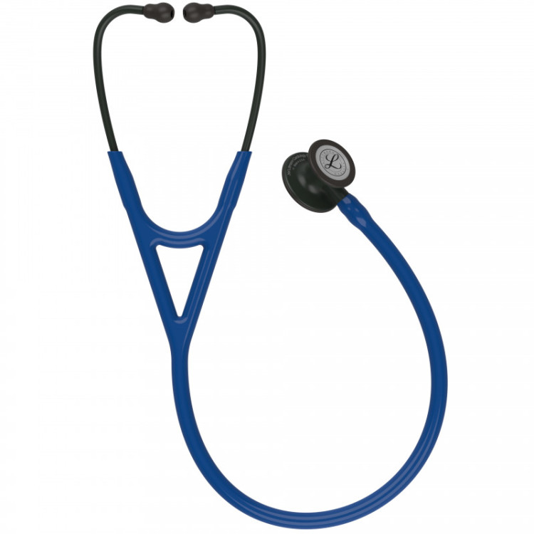 Стетоскоп Littmann Cardiology IV с темно-синей трубкой, длиной 69 см, акустическая головка черная, 6168