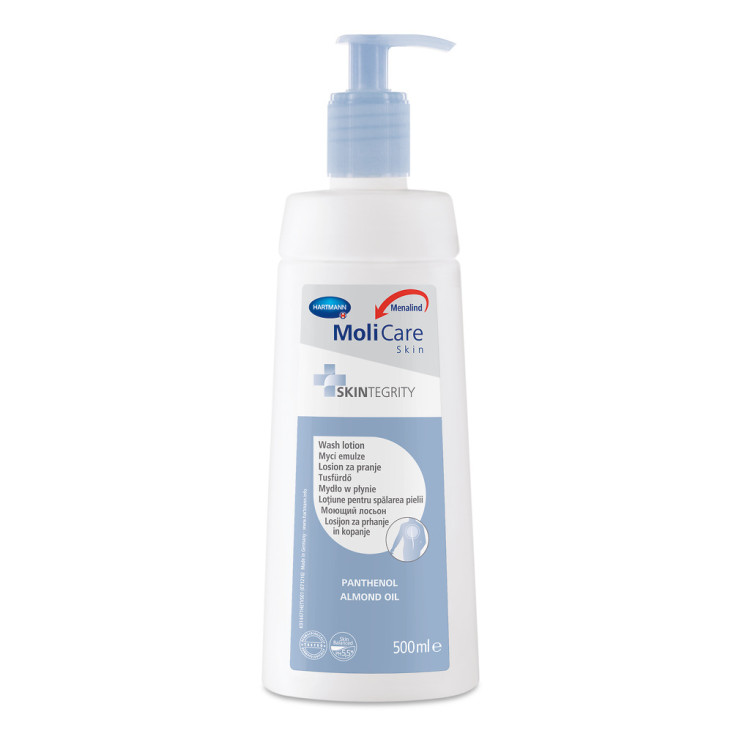 Лосьон моющий MoliCare Skin (МолиКар Скин) для тела с пантенолом, от высыхания и регенерации, 500мл, 995027