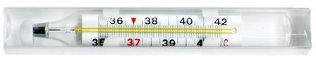 Термометр ртутный Импэкс-Мед для легкого считывания, стеклянный в футляре