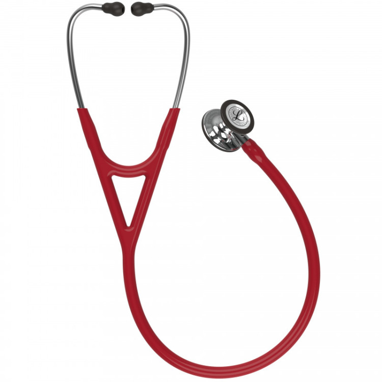 Стетоскоп Littmann Cardiology IV с бордовой трубкой длиной 69см, акустическая головка зеркальная, 6170