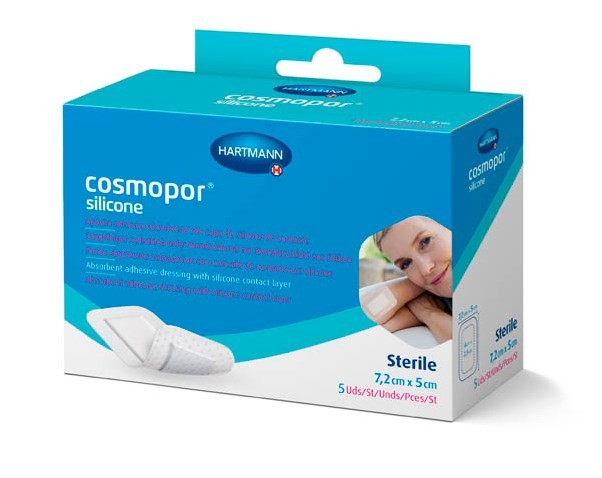 Cosmopor® silicone/ Кocмoпop силикон, 7,2х5см, 5 шт.