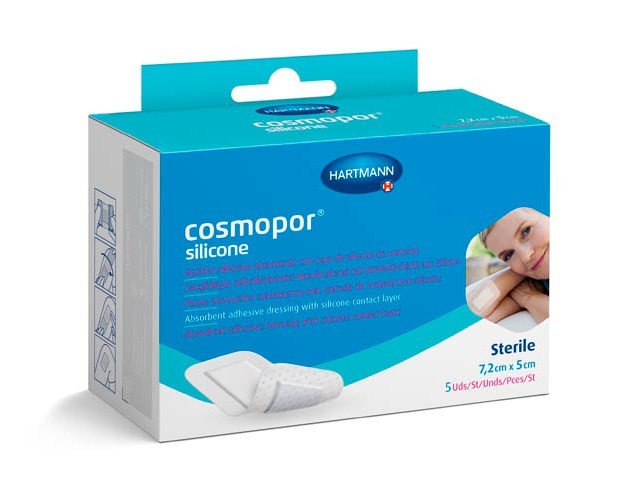 Cosmopor® silicone/ Кocмoпop силикон, 7,2х5см, 5 шт.